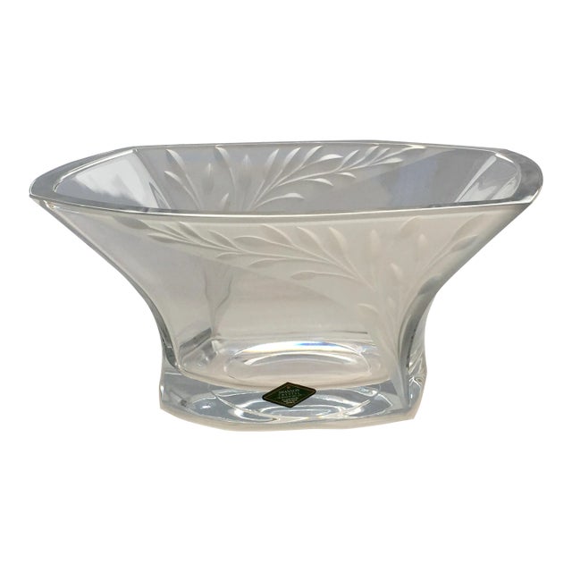 1990s Shannon Lead Crystal Display Bowl For Sale