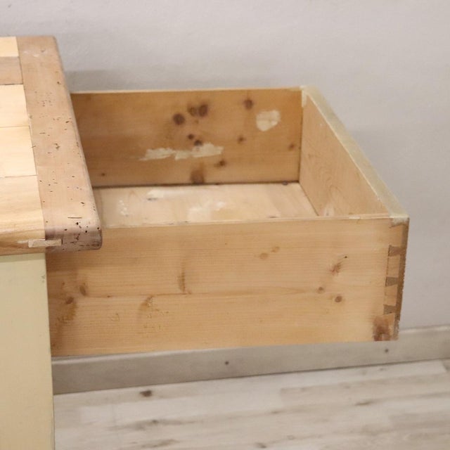 Worktable in Cream Lacquered Poplar Wood For Sale - Image 9 of 11