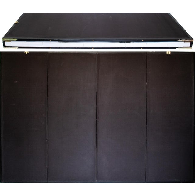 Large Showa Era Japanese Byobu Screen "Mountain Landscape With River" For Sale - Image 17 of 18