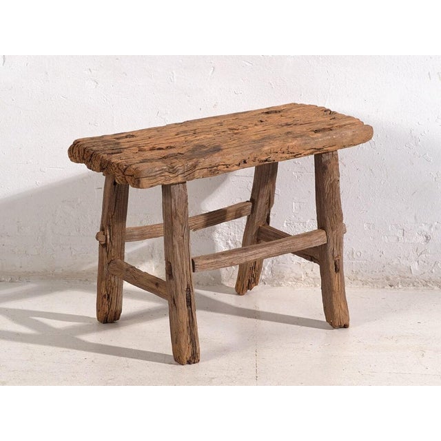 Brown Antique Wooden Coffee Table For Sale - Image 8 of 8