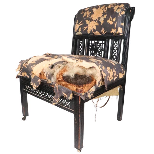 Ebonized Aesthetic Movement Side Chair For Sale - Image 11 of 15