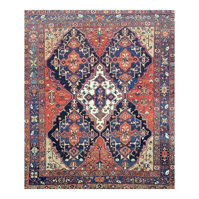 Large Scale Antique Geometric Persian Bakhtiari Rug no. j5107 For Sale