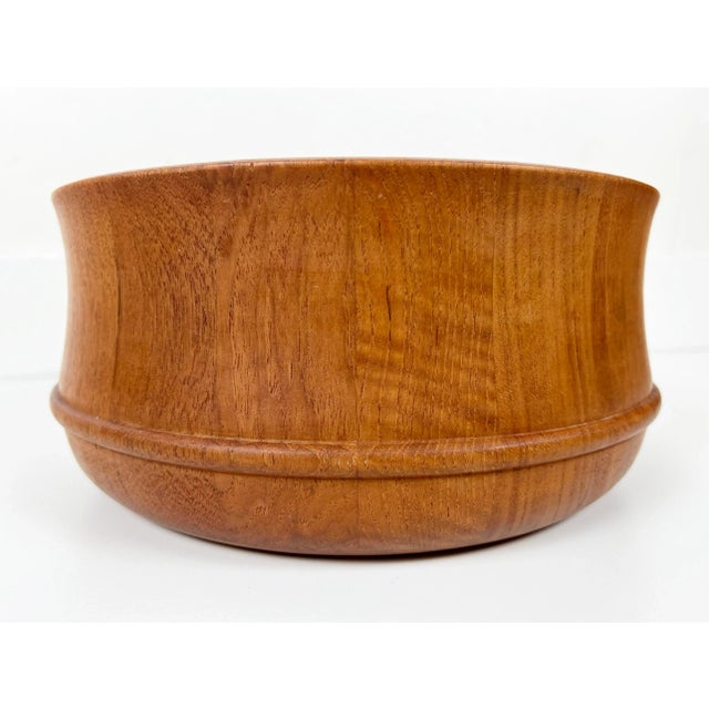 Richard Nissen Large Danish Teak Bowl by Richard Nissen For Sale - Image 4 of 11