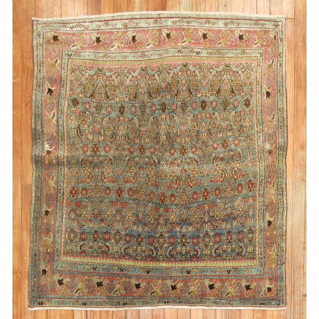Early 20th-century Persian bidjar square rug. Measures: 45'' x 48''