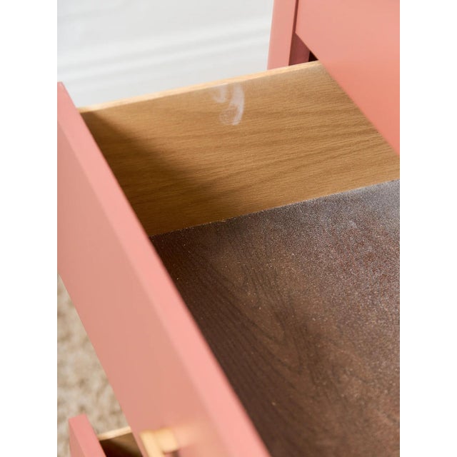 Mid 20th Century Corral Post Modern Five Drawer Highboy on a Plinth Base For Sale - Image 11 of 11