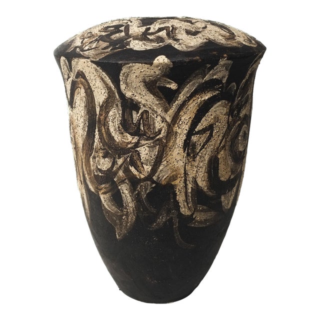 Gestural Earth Ceramic Vessel No. 122 – By Beverly Morrison For Sale