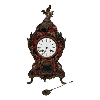 Louis XV Mantel Clock in Faux Tortoiseshell by Wilhelm Kienzle, 1940 For Sale