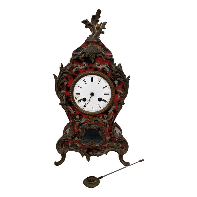 Louis XV Mantel Clock in Faux Tortoiseshell by Wilhelm Kienzle, 1940 For Sale