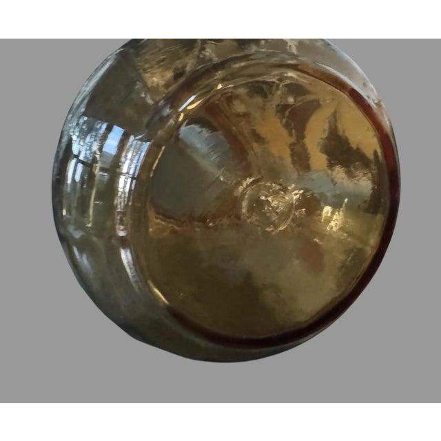 Early 20th Century Antique Victorian Floral Enamel Decorated Art Glass Water Pitcher With 4 Glasses For Sale - Image 5 of 10