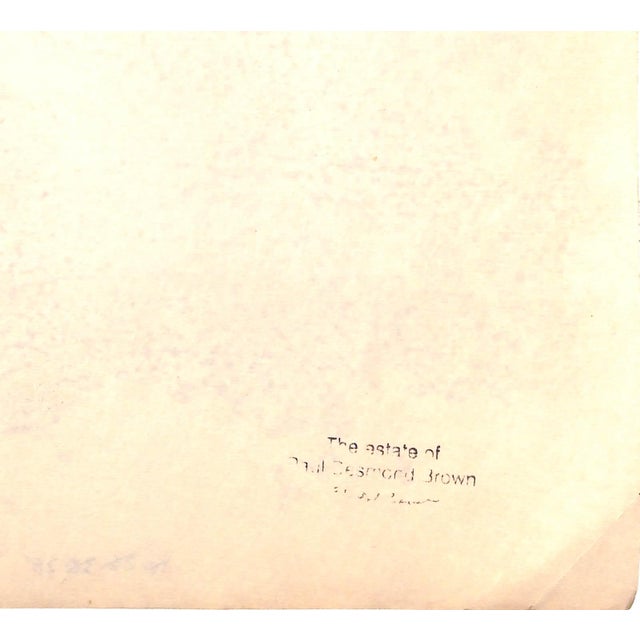 Art Sz: 11"H x 8 3/8"W 1944 Provenance stamp on verso: The Estate of Paul Desmond Brown *Book sold separately*