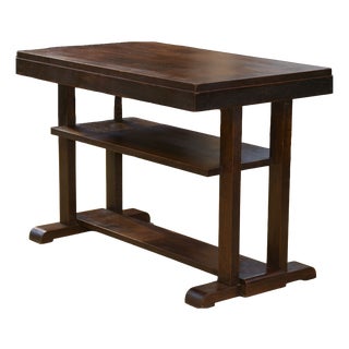 Vintage Oak Side Table, 1940s For Sale