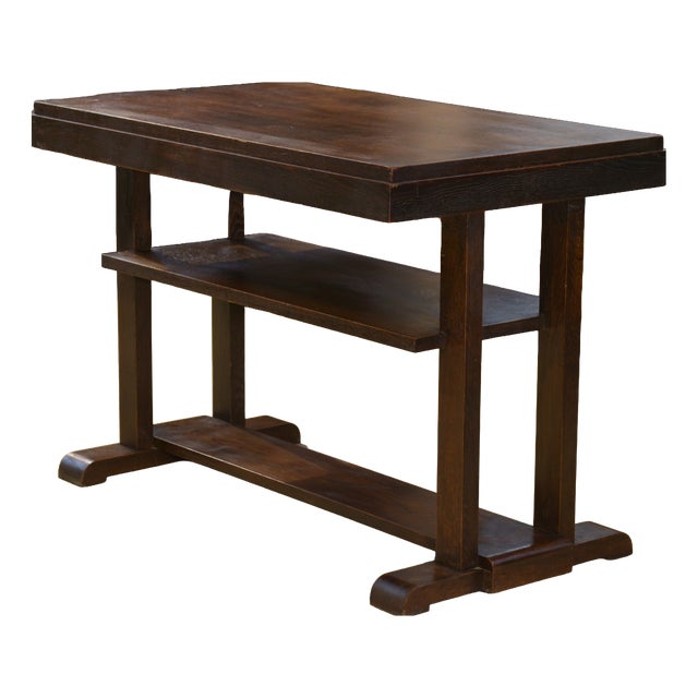 Vintage Oak Side Table, 1940s For Sale