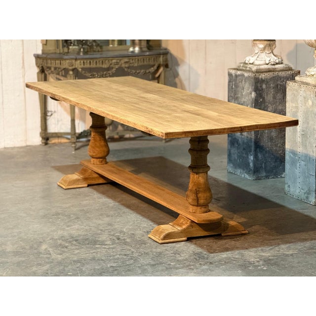 A clean good quality Solid Oak Farmhouse Dining Table comfortably seating 12. French in origin and dating to the early...