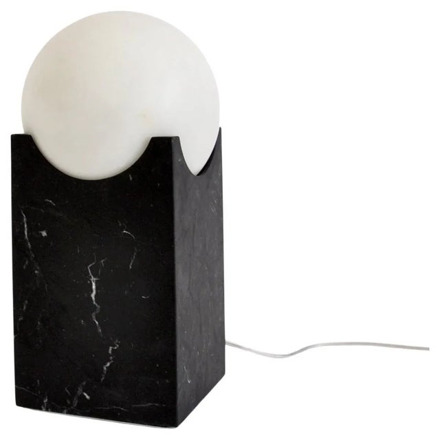 Small Handmade Eclipse Lamp in Black Marquina Marble from Fiam For Sale - Image 9 of 9