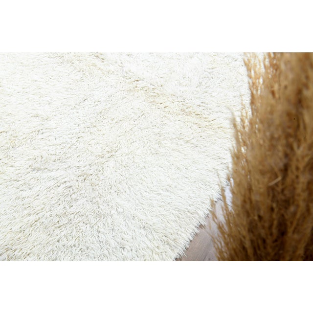 1970s Vintage Persian Handmade Wool Cotton Bei̇ge Area Rug For Sale - Image 9 of 11