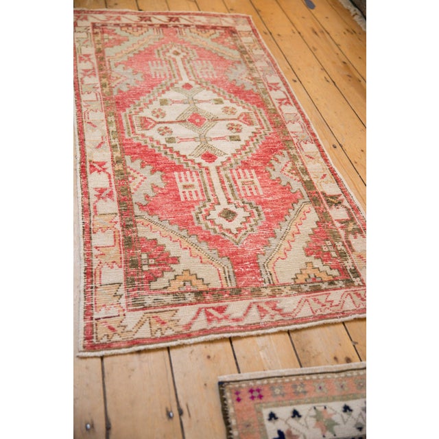 Red Vintage Distressed Oushak Rug Runner - 2'9" x 5'6" For Sale - Image 8 of 9