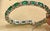 2020s 22 Carat Natural Zambian Emerald & 1.6ct Diamond Tennis Bracelet 14 Karat Gold For Sale - Image 5 of 8