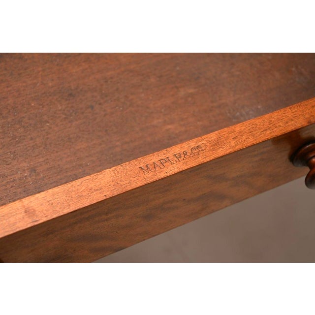 Antique Victorian Satin Wood Writing Table by Maple and Co, 1840 For Sale - Image 10 of 11