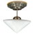 Art Deco Czech Opaline Glass Flush Mount, 1930s For Sale - Image 9 of 9