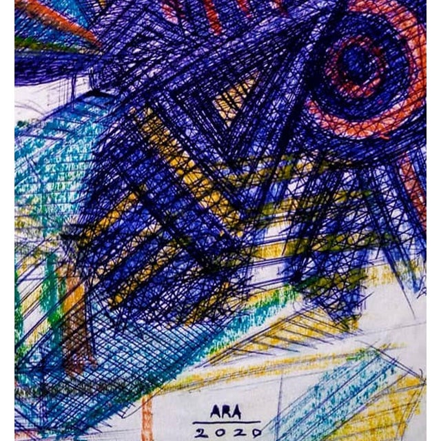 "Tiv Chi", Ballpoint Pen Drawing on Paper, 2020 For Sale - Image 4 of 7