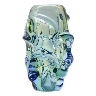 Glass Propeller Vase by Jan Kotík for Beránek Škrdlovice Glassworks, 1958-1962 For Sale