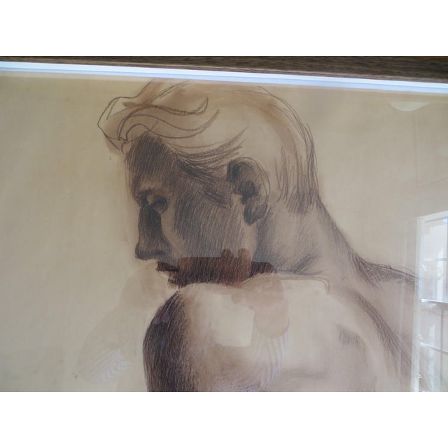 1930s Male Nude Original Drawing by Duval Eliot For Sale - Image 10 of 10