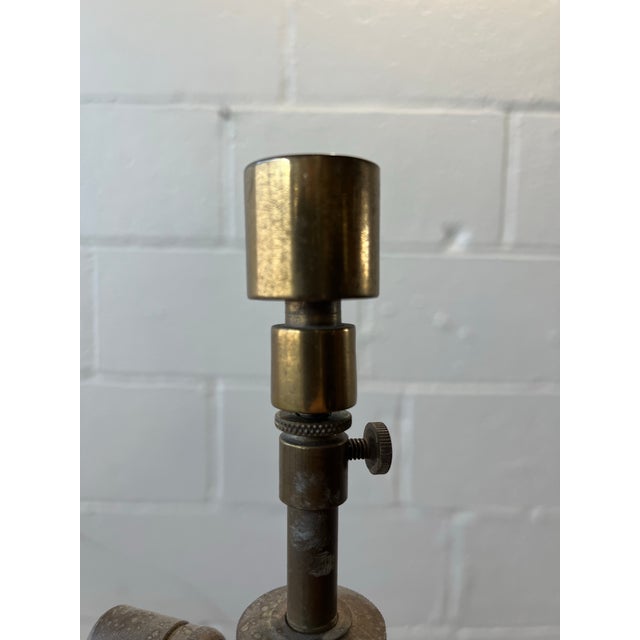 1960s Stiffel Brass Floor Lamp With Round Glass Table For Sale - Image 5 of 12