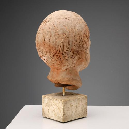Portrait of a Boy in Terracotta from Mario Bertozzi For Sale - Image 3 of 12
