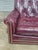 Late 20th Century Hancock & Moore Red Leather Sofa Nailhead Trim Three Cushions For Sale - Image 10 of 16