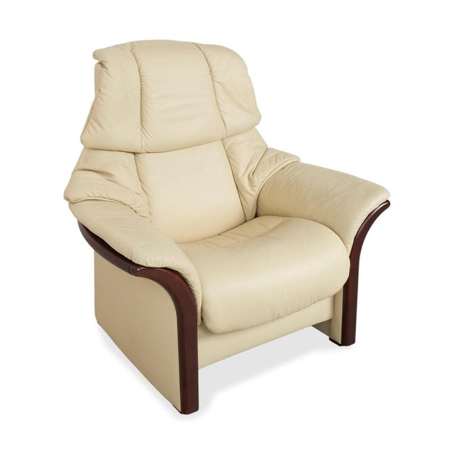 Modern Eldorado Armchairs in Cream Leather from Stressless, Set of 2 For Sale - Image 3 of 18