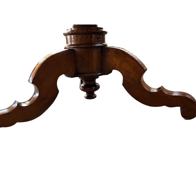 Brown Antique Italian Sorrento Side Table, 1800s For Sale - Image 8 of 16