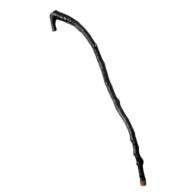 Vintage Rustic Wood Walking Stick For Sale