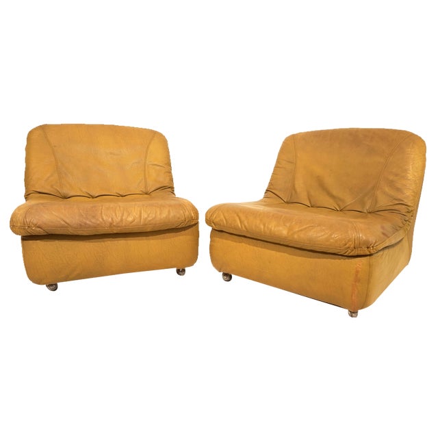 Set of Modular Leather 2-Seater Sofa from Dreipunkt International, 1970s For Sale