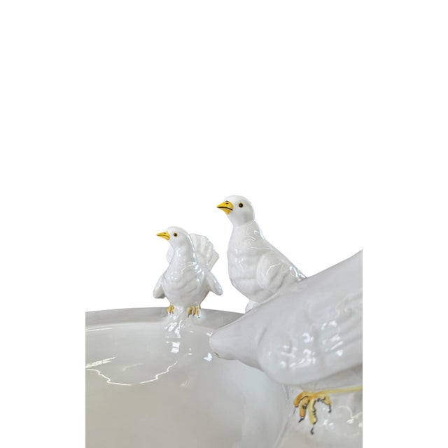 Vintage Italian Majolica Bird Bath For Sale In Atlanta - Image 6 of 8