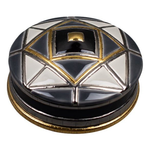 Géo Collection Ca Doro Box in Enamel by Clotilde D for Longwy, France, 2010s For Sale