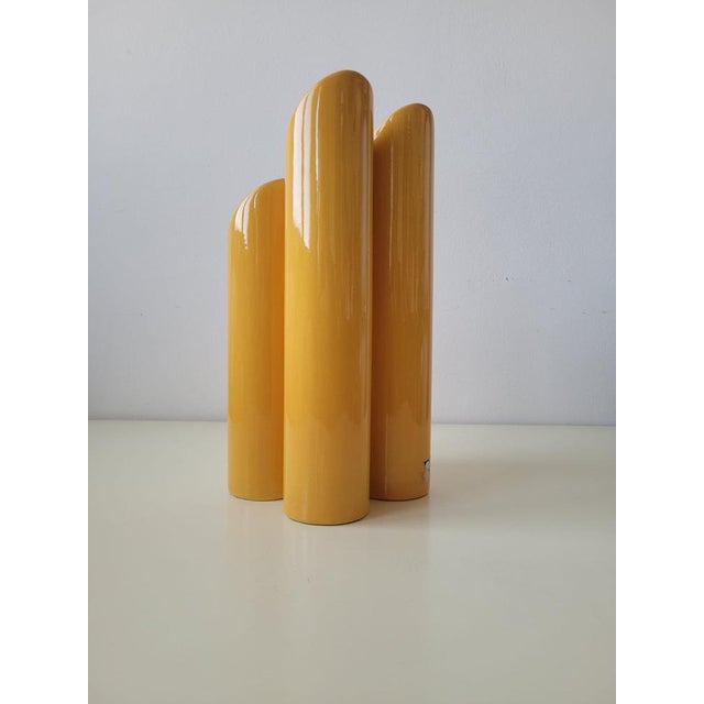 Yellow Quadrifoglio Vase by Pierre Cardin, Italy, 1970s For Sale - Image 8 of 11