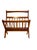 Cees Braakman Vintage Danish Modern Teak Folding Magazine Rack | Mid-Century Scandinavian Magazine Stand | Attributed to Ernest Sohn for Etco For Sale - Image 4 of 9