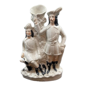 19th Century Staffordshire Robin Hood Flatback Spill Vase Figurine