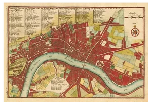Early 18th Century Map of London by N. De Fer, 1705