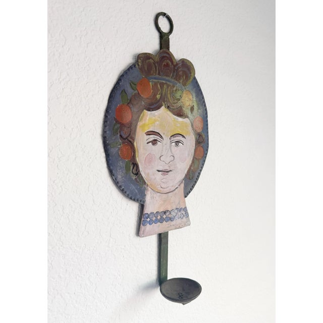 1960s Ira Yeager Painted Wall Candle Sconce, Attributed For Sale - Image 10 of 12