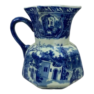 Vintage Ironstone Blue & White Pitcher