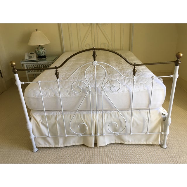 Traditional Late 19th Century Antique Iron Bed For Sale - Image 3 of 5