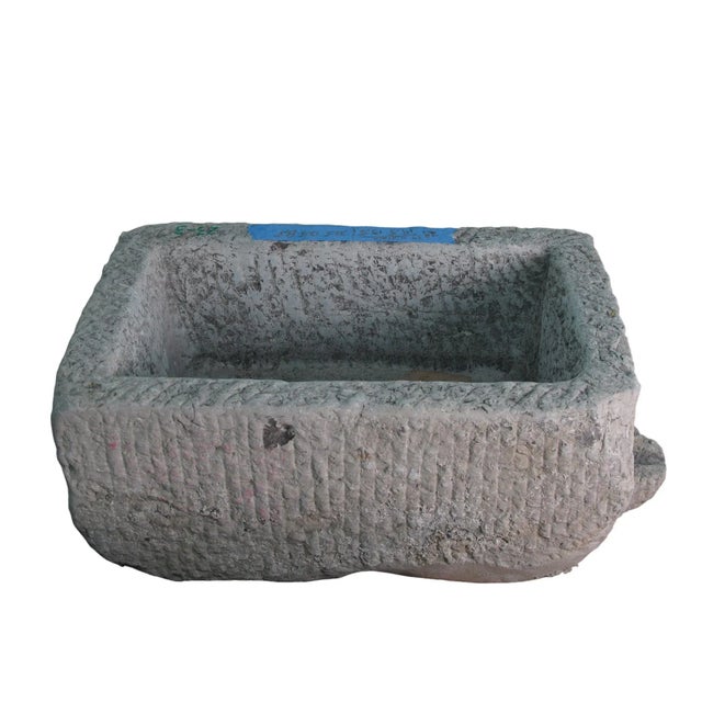Late 19th Century Antique Long Hand Chiseled Stone Trough For Sale - Image 5 of 6