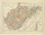 Antique Map of Virginia, 1888 For Sale