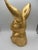 Hand Gilded Distressed Gold Easter Bunny Rabbit Tabletop Decor Sculpture Art For Sale - Image 9 of 13