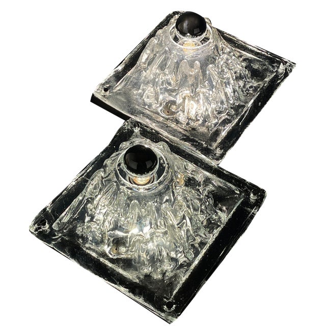 Murano Wall Lamps Polifemo by Angelo Brotto for Esperia, Italy, 1970s, Set of 2 For Sale