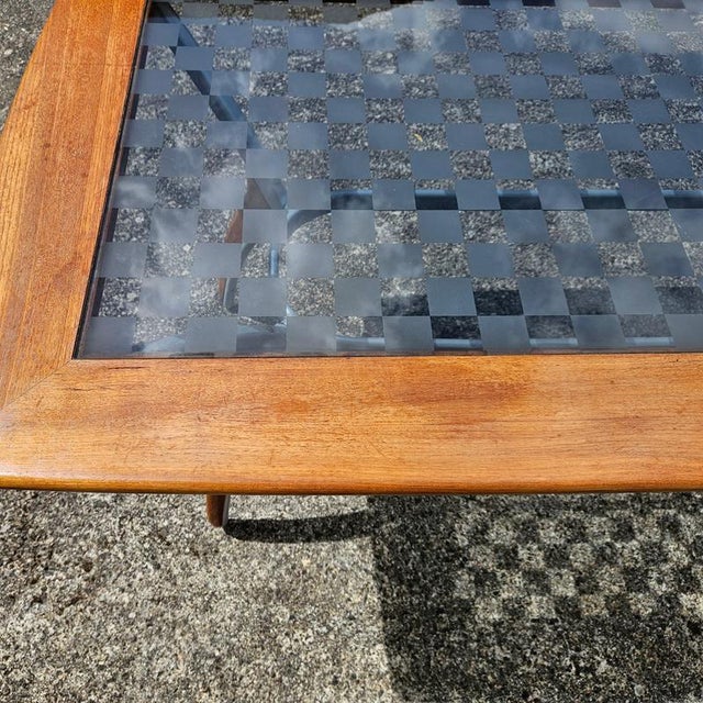 Vintage Italian Glass-Wood and Metal Dining Table For Sale - Image 15 of 18