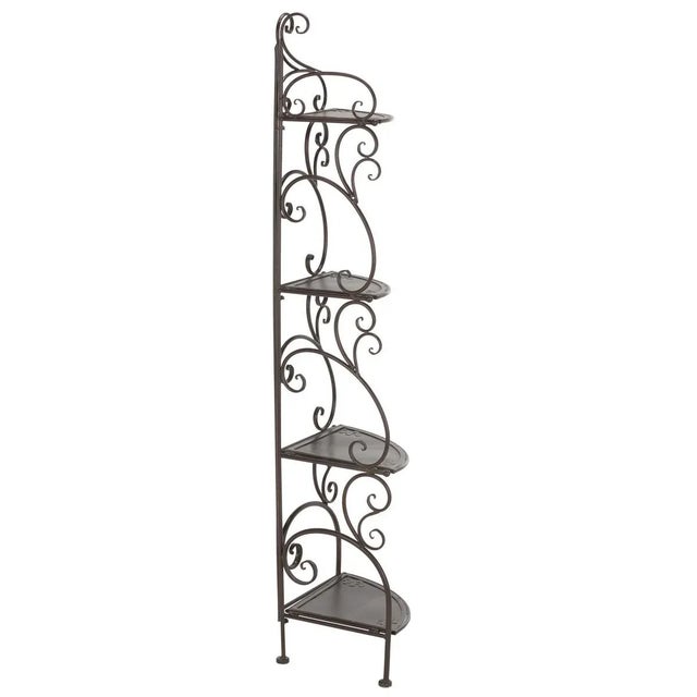 Turuca 4 Tier Corner Shelf - Rustic Brown For Sale - Image 9 of 11