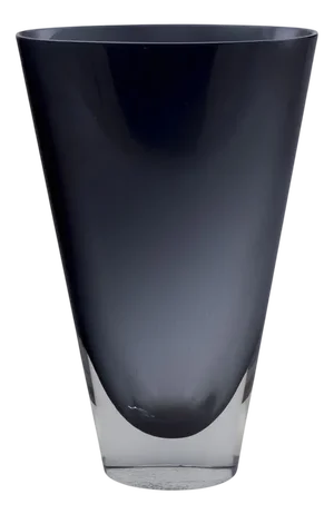Blue-Grey Art Glass Vase by Kaj Franck for Nuutajärvi Notsjö, Finland, 1967
