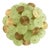 Green Water-Lily Brass and Murano Glass Sputnik Flush Mount by Simoeng for Simoeng For Sale